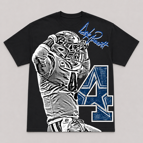 DAK PRESCOTT — hand-printed tee