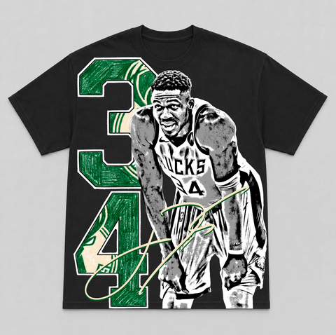 GIANNIS ANTETOKOUNMPO — hand-printed tee