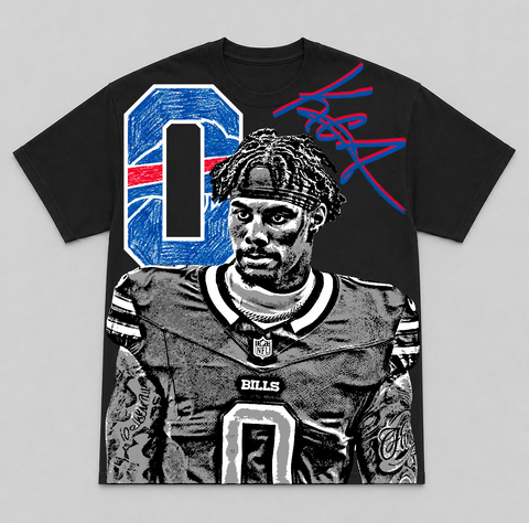 KEON COLEMAN — hand-printed tee