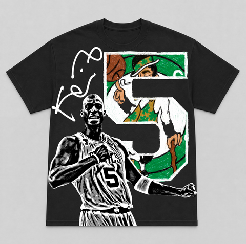 KEVIN GARNETT — hand-printed tee