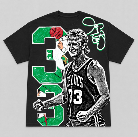 LARRY BIRD — hand-printed tee