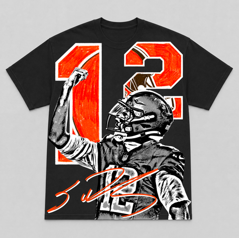 SHEDEUR SANDERS — hand-printed tee
