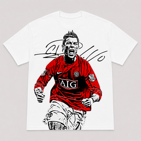 RONALDO MAN UNITED — hand-printed tee