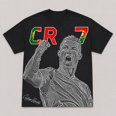 CR7 — hand-printed tee