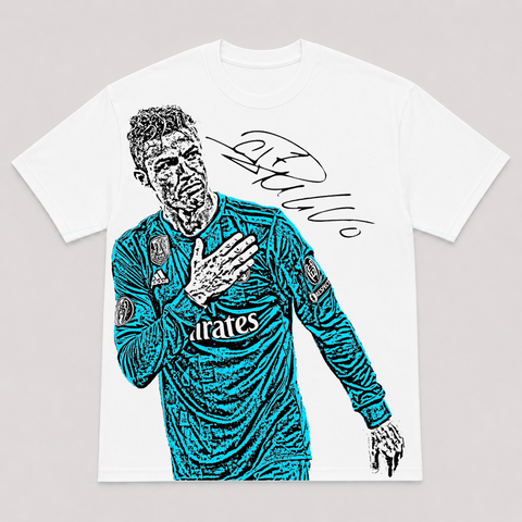 CR7 BLUE — hand-printed tee