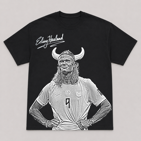HAALAND — hand-printed tee