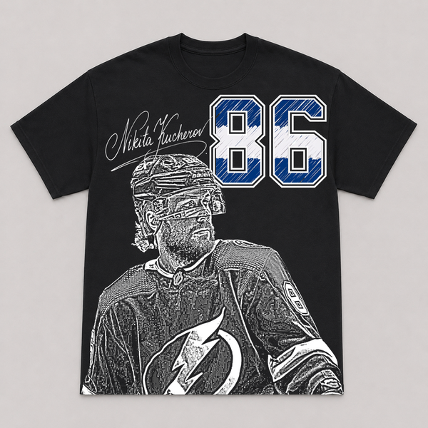 KUCHEROV 86 — hand-printed tee