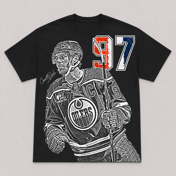 MCDAVID 97 — hand-printed tee