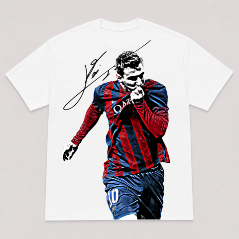 MESSI BARCA — hand-printed tee