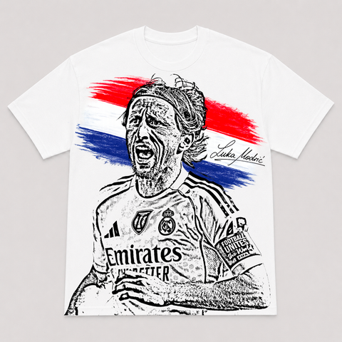 MODRIĆ — hand-printed tee