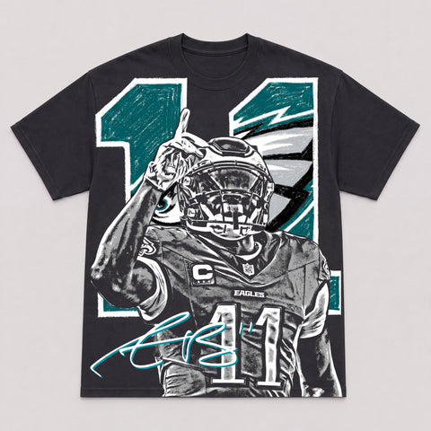 AJ BROWN — hand-printed tee