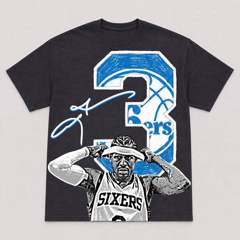 ALLEN IVERSON — hand-printed tee