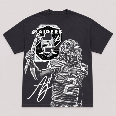ASHTON JEANTY — hand-printed tee