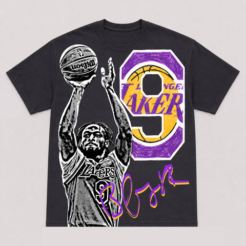BRONNY JAMES — hand-printed tee