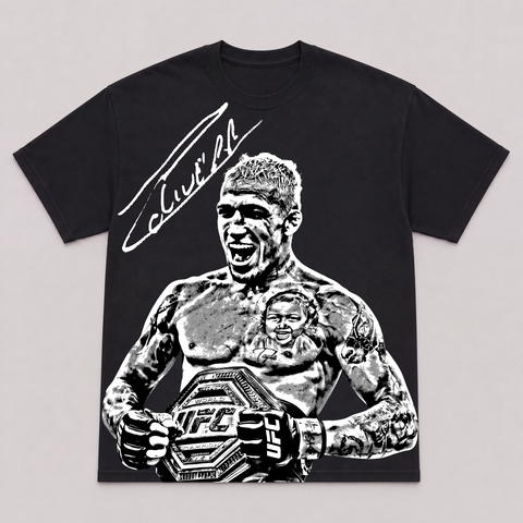 CHARLES OLIVEIRA — hand-printed tee