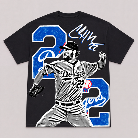CLAYTON KERSHAW — hand-printed tee