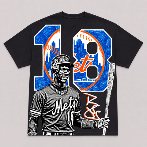 DARRYL STRAWBERRY — hand-printed tee