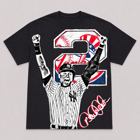 DEREK JETER — hand-printed tee