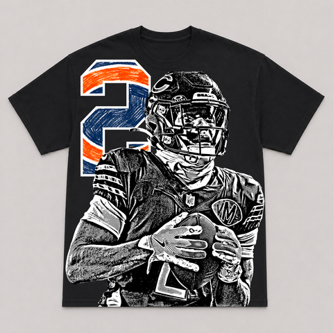 DJ MOORE — hand-printed tee