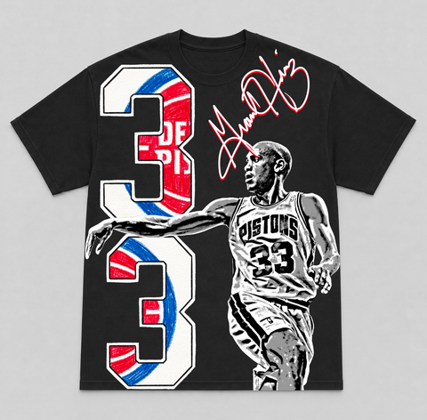 GRANT HILL — hand-printed tee