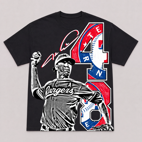 JACOB DEGROM — hand-printed tee
