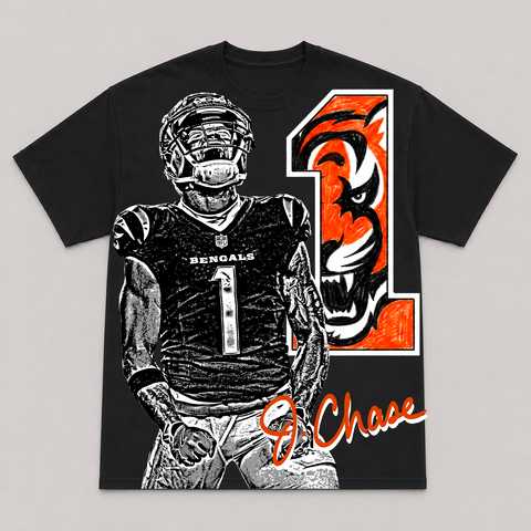 JA'MARR CHASE — hand-printed tee