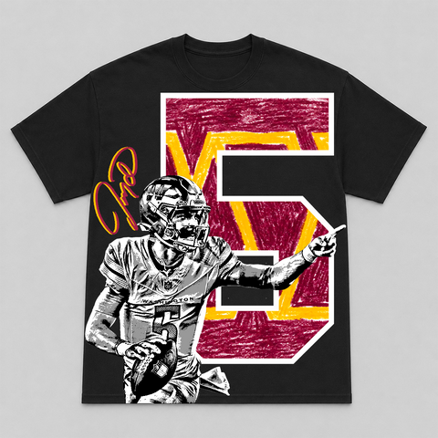 JAYDEN DANIELS — hand-printed tee