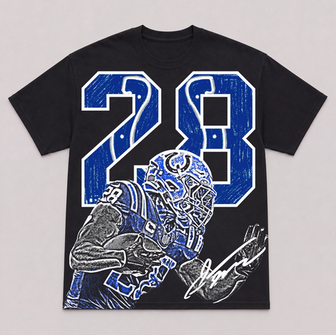 JONATHAN TAYLOR II — hand-printed tee