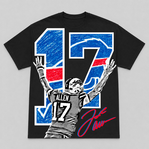 JOSH ALLEN — hand-printed tee