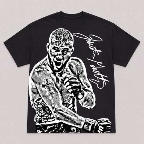 JUSTIN GAETHJE III — hand-printed tee