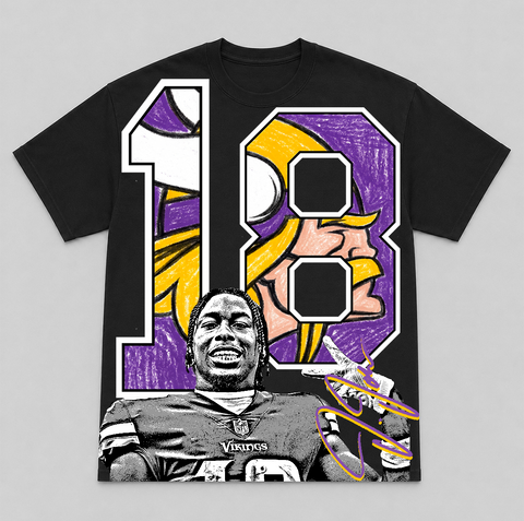 JUSTIN JEFFERSON — hand-printed tee