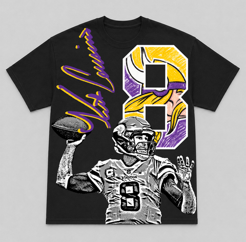 KIRK COUSINS — hand-printed tee