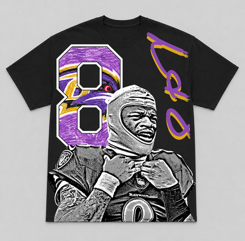 LAMAR SKI MASK — hand-printed tee