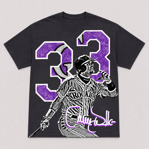 LARRY WALKER — hand-printed tee