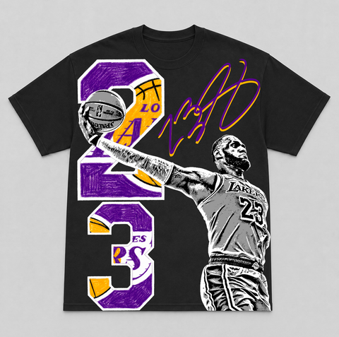 LEBRON JAMES — hand-printed tee