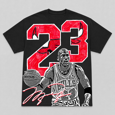 MICHAEL JORDAN — hand-printed tee