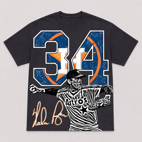 NOLAN RYAN — hand-printed tee