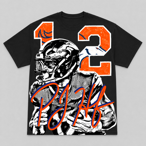 RJ HARVEY — hand-printed tee