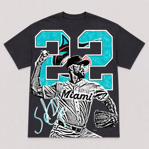 SANDY ALCANTARA — hand-printed tee
