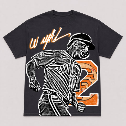WILLY ADAMES — hand-printed tee
