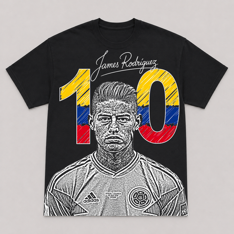 JAMES RODRÍGUEZ — hand-printed tee