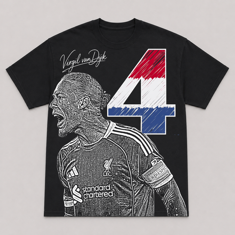 VAN DIJK — hand-printed tee