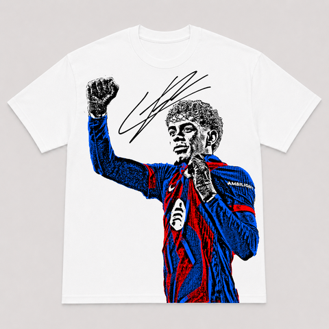YAMAL BARCA — hand-printed tee